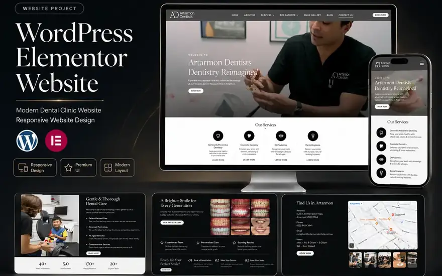Artarmon Dentists website design