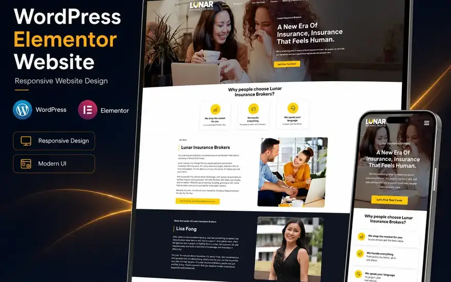 Lunar Insurance Brokers website design