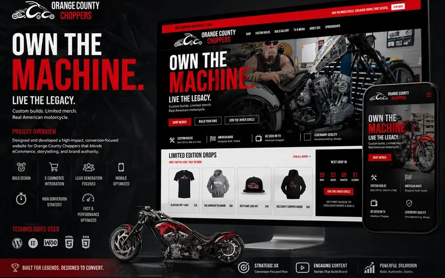 Orange County Choppers website design