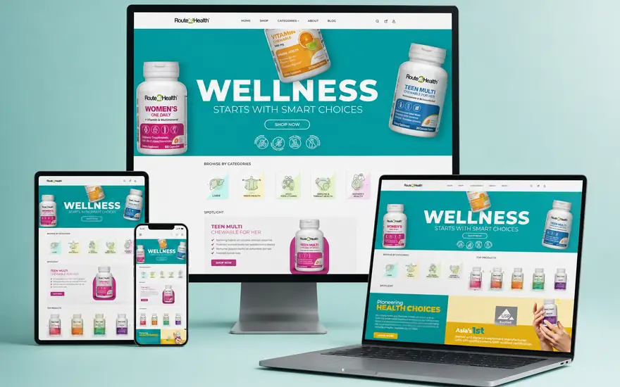Route2Health UAE website design